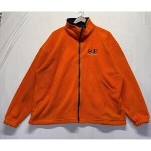 Vintage‎ Andy's Fleece Jacket Mens XL Orange San Francisco Full Zip Made in USA